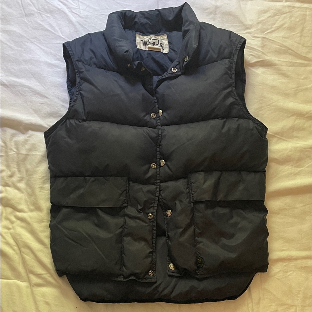 VGUC Vintage Navy Blue Woolrich Puffer Vest